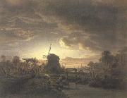 Jacobus Theodorus Abels Landscape in Moonlight (mk22) Spain oil painting artist